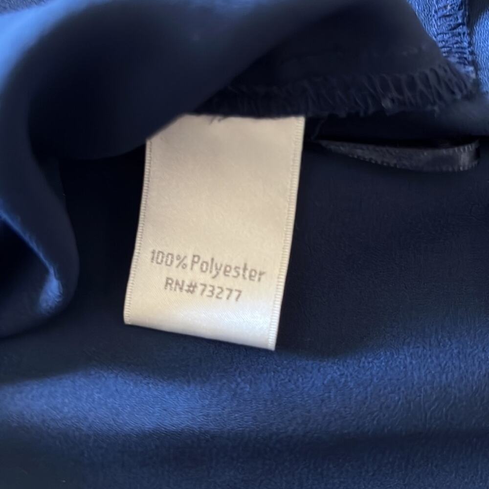 Disney LC Lauren Conrad Navy Blue Blouse with Polka Dot Collar Woman Size Large - Picture 6 of 10